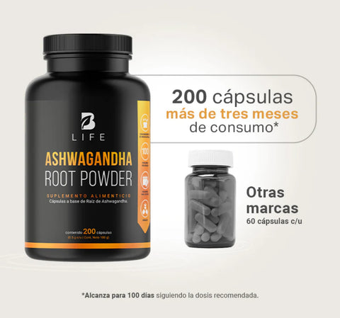 B LIFE ASHWAGANDHA ROOT 200 CAPS
