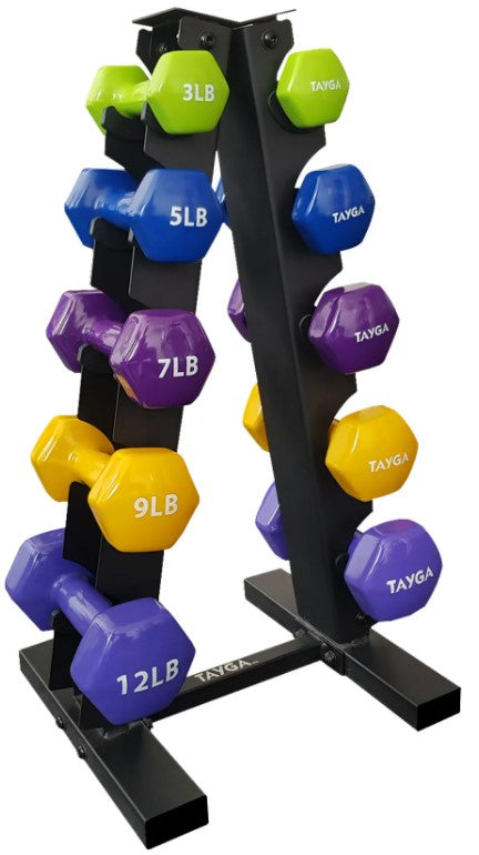 TAYGA KIT RACK + MANCUERNAS RECUBIERTAS DE VINIL – Power in sports